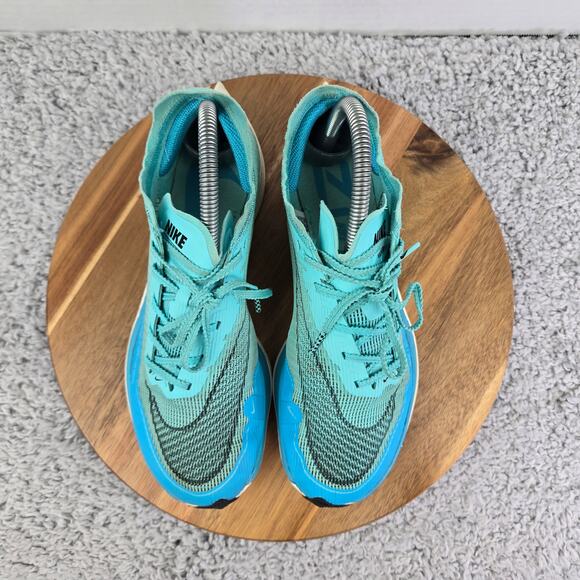 Nike ZoomX Vaporfly Next% 2 Aurora Green Blue Running Shoe Womens 8 CU4123-300 - Picture 5 of 14